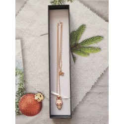 Grinning Labubu Coffee Pendant Necklace
