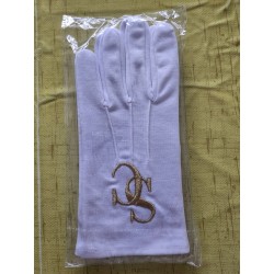 Simple glove with embroidered gold logo SC 1