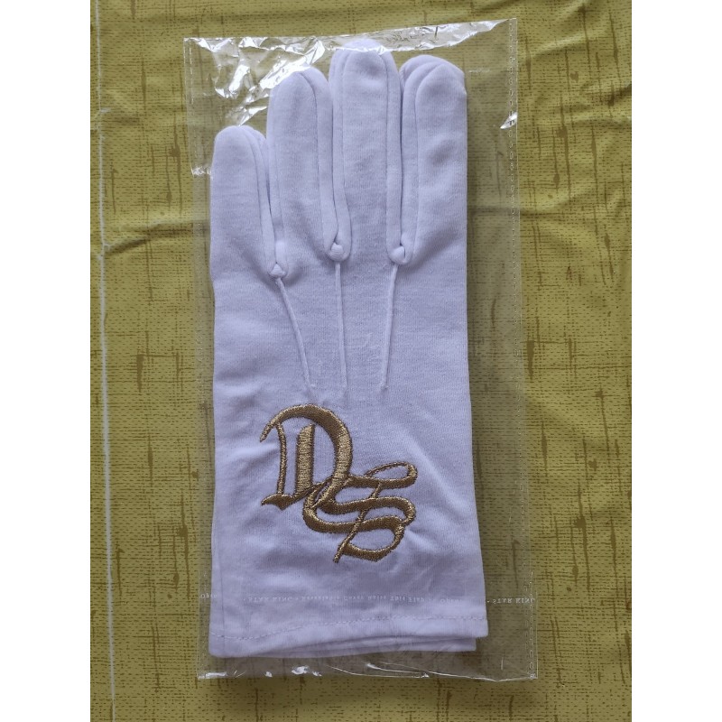 Simple cotton glove with embroidered gold logo SC 2