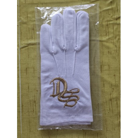 Simple cotton glove with embroidered gold logo SC 2