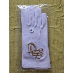 Simple cotton glove with embroidered gold logo SC 2