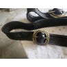 Pirate shoulder bag in black leather