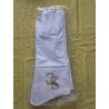 White leather glove with gold embroidered SC 1 logo