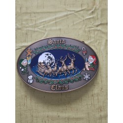 Boucle de Ceinture Santa Claus Or Antique