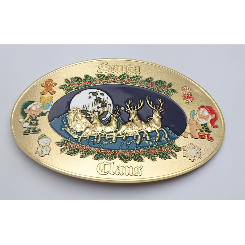 Shiny Gold Santa Claus Belt Buckle