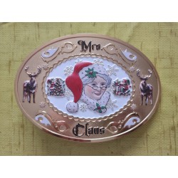 Mrs. Claus belt buckle