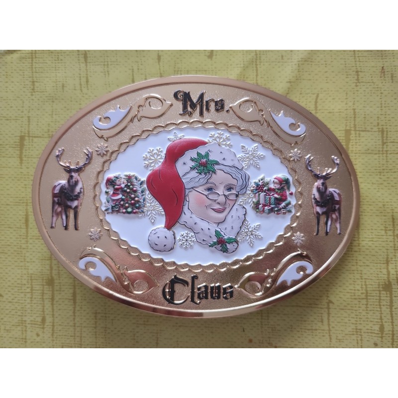 Mrs. Claus belt buckle