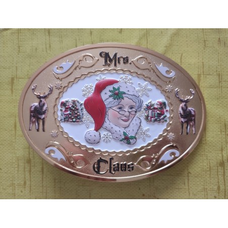 Mrs. Claus belt buckle