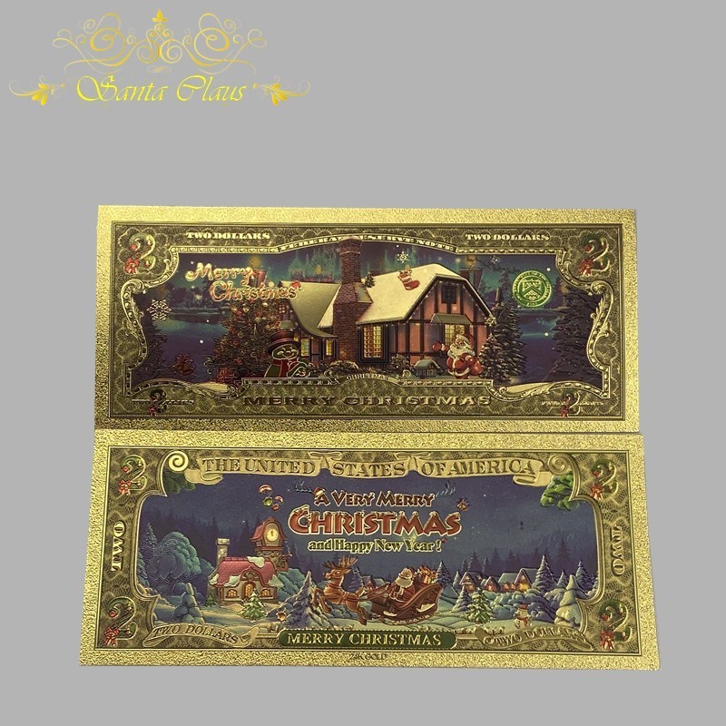 24K Gold Santa Claus Banknote Model 1