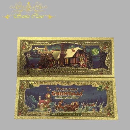 24K Gold Santa Claus Banknote Model 1