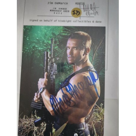 Arnold Schwarzenegger Predator Autographed Book of Authenticity (COA)