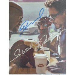 Samuel L. Jackson & Robert Downey Jr. Iron Man Genuine Autographed Photo with 2 Certificates of Authenticity