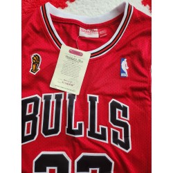 Maillot Michael Jordan 23 Rouge Mitchell & Ness