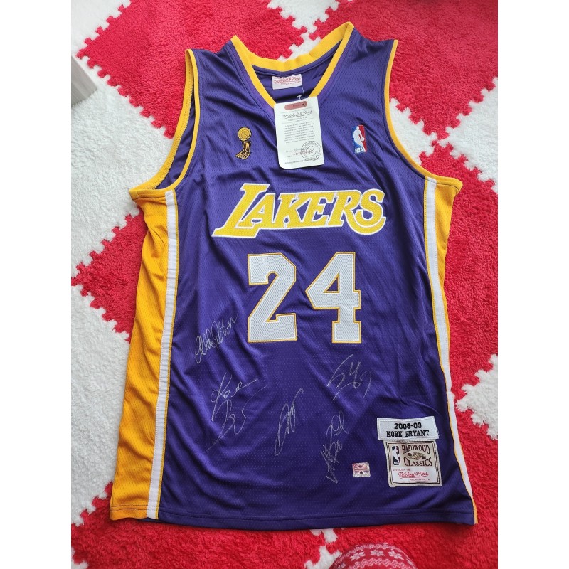 Maillot Lakers 24 Mitchell & Ness Bleu Jaune NBA Taille XL 2008-09 Kobe Bryant
