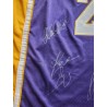 Framed Lakers 24 Mitchell & Ness Blue Yellow NBA Jersey, Size XL, 2008-09, Kobe Bryant