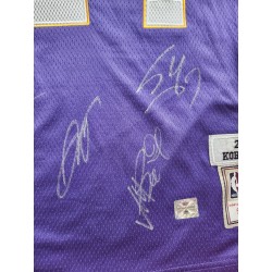 Maillot Lakers 24 Mitchell & Ness Bleu Jaune NBA Taille XL 2008-09 Kobe Bryant