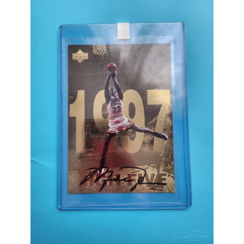 Carte à échanger automatique Michael Jordan 1998 Upper Deck Facsimile 9, Bulls G GOAT HOF