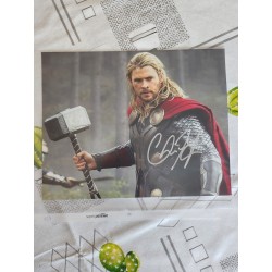 Autographed Tom Chris Hemsworth Thor with Certificate of Authenticity