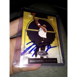Carte autographiée 2001-02 FLEER HOT PROSPECTS 17 MICHAEL JORDAN WASHINGTON WIZARDS avec certificat d'authenticité.