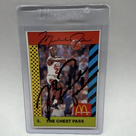 1990 Conseils sportifs McDonald's Michael Jordan 3 The Chest Pass Auto Chicago Bulls