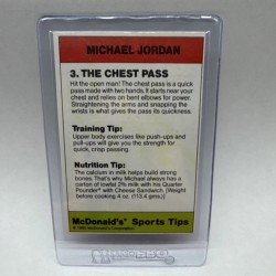 1990 Conseils sportifs McDonald's Michael Jordan 3 The Chest Pass Auto Chicago Bulls